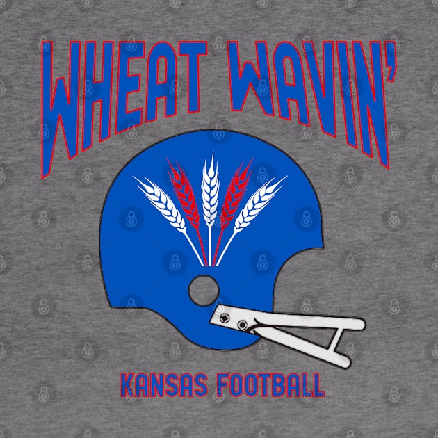 Wheat Wavin KU Football by Fountain City Designs KC